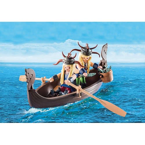 Playmobil Dragons Ο Πέτρος Και Η Πέτρα Με Τον Δικέφαλο Δράκο Ρέψιμο Και Αναγούλα 9458 4008789094582