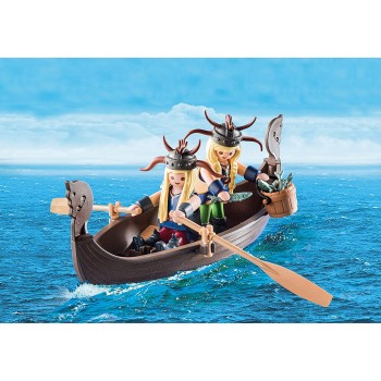 Playmobil Dragons Ο Πέτρος Και Η Πέτρα Με Τον Δικέφαλο Δράκο Ρέψιμο Και Αναγούλα 9458 4008789094582