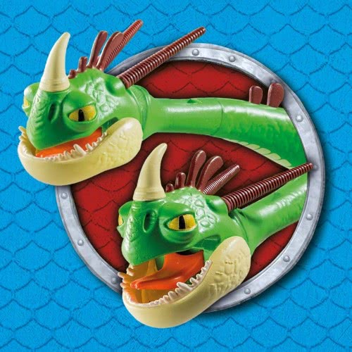 Playmobil Dragons Ο Πέτρος Και Η Πέτρα Με Τον Δικέφαλο Δράκο Ρέψιμο Και Αναγούλα 9458 4008789094582