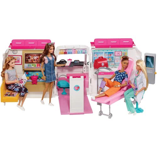 Mattel Barbie Κινητό Ιατρείο - Ασθενοφόρο FRM19 887961628739
