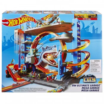 Mattel Hot Wheels Ultimate City Garage With Shark FTB69 887961639902