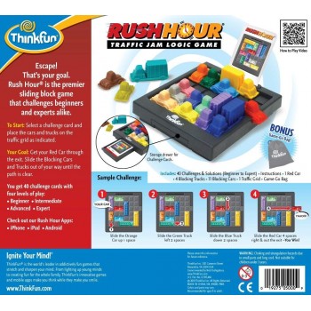 ThinkFun Παιχνίδι Λογικής Rush Hour 005000 019275050009