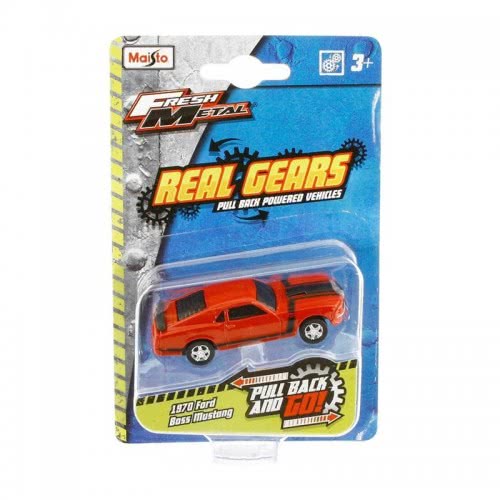 Maisto Fresh Metal Real Gears Οχήματα Pull Back - 6 Σχέδια 15395 090159153955