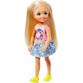 Mattel Barbie Club Chelsea: Τσέλσι Ξανθιά Με Μπλουζάκι Ροζ Μονόκερο DWJ33 / FRL80 887961628142