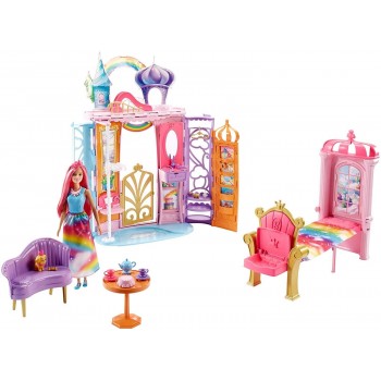Mattel Barbie Παραμυθένιο Καστράκι - Βαλιτσάκι Με Πριγκίπισσα FRB15 887961620344