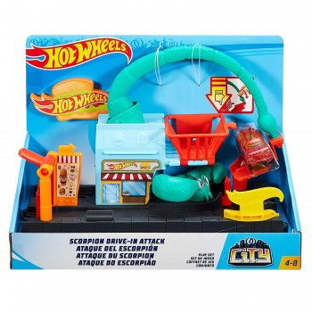 Mattel Hot Wheels City Scorpion Drive-In Attack Σετ Παιχνιδιού FNB05 / FNP62 887961599398