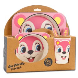OEM Bamboo Fibre Launch Set Squirrel, Pink 640945 6033950640945