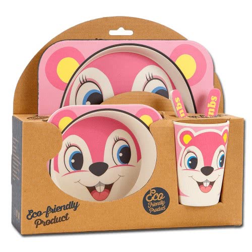 OEM Bamboo Fibre Launch Set Squirrel, Pink 640945 6033950640945