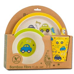 OEM Bamboo Fibre Launch Set With Cars, Green - Yellow 640952 6033950640952