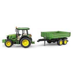 bruder John Deere 5115 M Τρακτέρ Με Καρότσα 02108 4001702021085