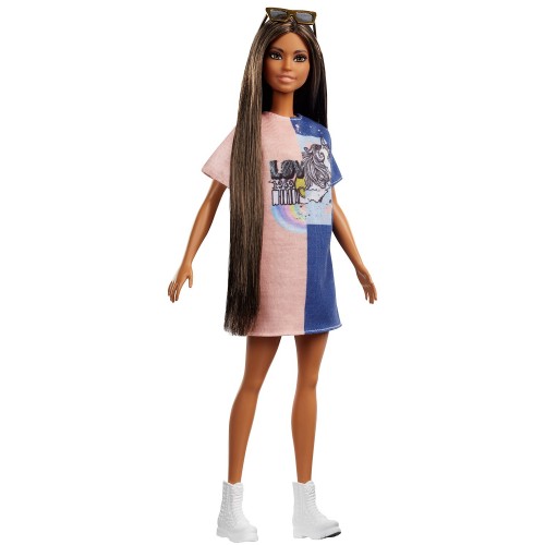 Mattel Barbie Fashionistas 103 Φόρεμα - Πουλόβερ Ροζ - Μπλε Love 1959 FBR37 / FXL43 887961694499