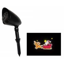 Christakopoulos Christmas LED Projector With Motion Santa Claus And His Sleigh 98262 5212007552092