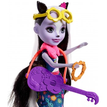 Mattel Enchantimals Rockin Drumset Κούκλα Και Ζωάκι Με Αξεσουάρ FCC62 / FRH41 887961625677