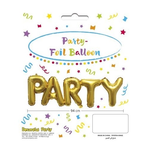 PROCOS Decorata Gold Foil Party Balloons - Gold 089653 5201184896532