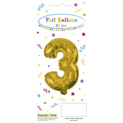 PROCOS Decorata Party Gold Foil No 3 Μπαλόνι - Χρυσό 089644 5201184896440