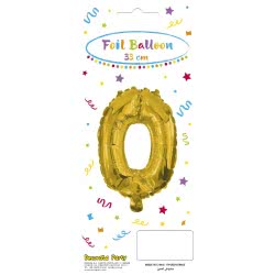 PROCOS Decorata Party Gold Foil No 0 Μπαλόνι - Χρυσό 089651 5201184896518