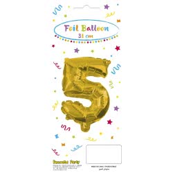 PROCOS Decorata Party Gold Foil No 5 Balloon - Gold 089646 5201184896464