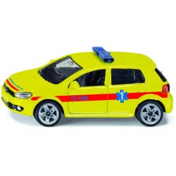 siku Αυτοκινητάκι Ασθενοφόρο VW Golf 6 Ελληνικό - Κίτρινο GR1411 4006874914111