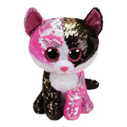 ty Beanie Boos Plush Malibu Sequin Cat Pink - Black 23 Cm 1607-36430 008421364305