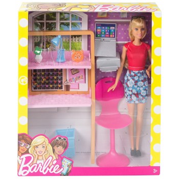 Mattel Barbie Room Doll With Glasses DVX51 / DVX52 887961376791