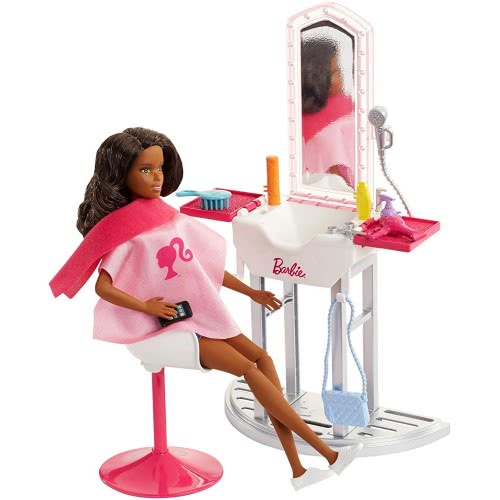 Mattel Barbie Room With Doll, Beauty Salon DVX51 / FJB37 887961531909