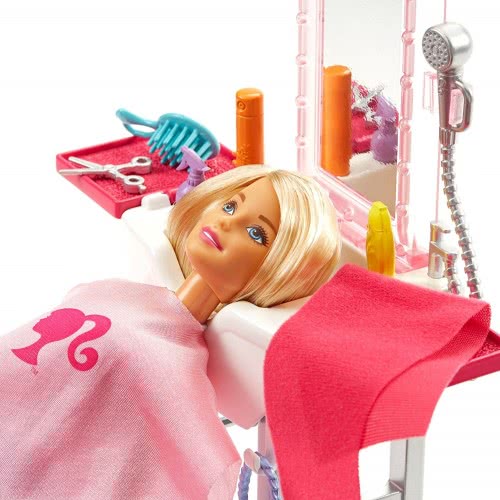 Mattel Barbie Room With Blonde Doll, Beauty Salon DVX51 / FJB36 887961531916