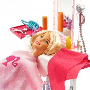 Mattel Barbie Δωμάτιο Με Κούκλα Ξανθιά, Σαλόνι Ομορφιάς DVX51 / FJB36 887961531916