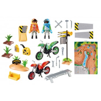 Playmobil Επιφάνεια Παιχνιδιού Πίστα Motocross 9329 4008789093295