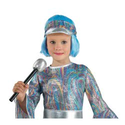 CLOWN Carnaval Wig Light Blue 72749 5203359727498