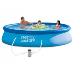 INTEX Πισίνα Easy Set Pool Με Φίλτρο-Αντλία 396X84εκ Σειρά Premium 28142 6941057400174