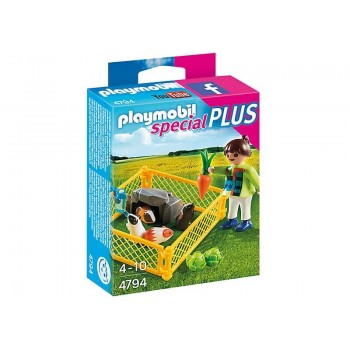 Playmobil Special Plus Κορίτσι Με Ινδικά Χοιρίδια 4794 4008789047946