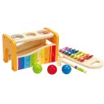 Hape Early Melodies Pound & Tap Bench Με Ξυλόφωνο Και Μπάλες E0305 6943478002340