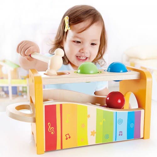 Hape Early Melodies Pound & Tap Bench Με Ξυλόφωνο Και Μπάλες E0305 6943478002340