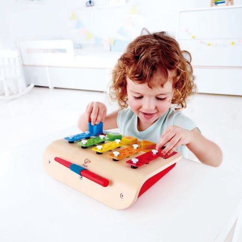 Hape Early Melodies Πιάνο - Ξυλόφωνο Με Γεωμετρικά Σχήματα S Sorter Xylophone E0334 6943478018990