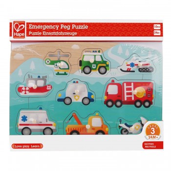 Hape Happy Puzzles Emergency Peg E1406 6943478018679