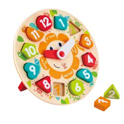 Hape Happy Puzzles Ξύλινο Ρολόι Παζλ Chunky E1622 6943478018747