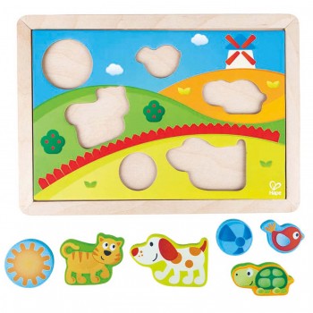 Hape Sunny Valley Puzzle 3 In 1 E1601 6943478016958