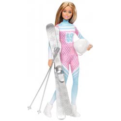 Mattel Barbie Κούκλα Σκιέρ Pink Passport Winter FDR57 887961475678