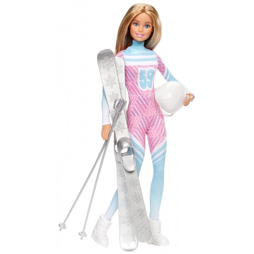 Mattel Barbie Pink Passport Winter Skier Doll FDR57 887961475678