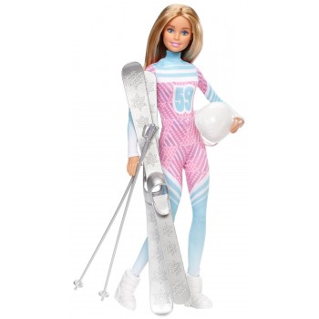 Mattel Barbie Κούκλα Σκιέρ Pink Passport Winter FDR57 887961475678