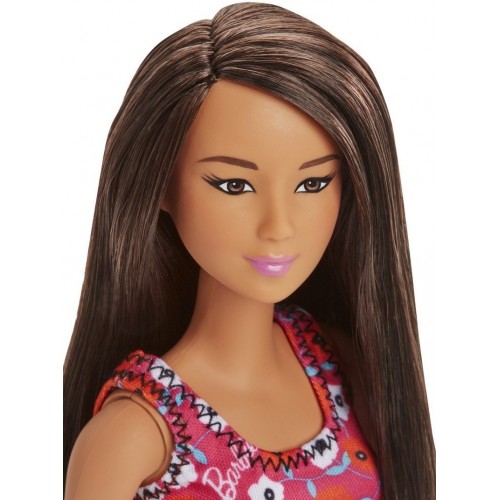 Mattel Barbie Μοντέρνα Φορέματα-Κόκκινο Φόρεμα, Μελαχρινή Κούκλα T7439 / DVX90 887961377149