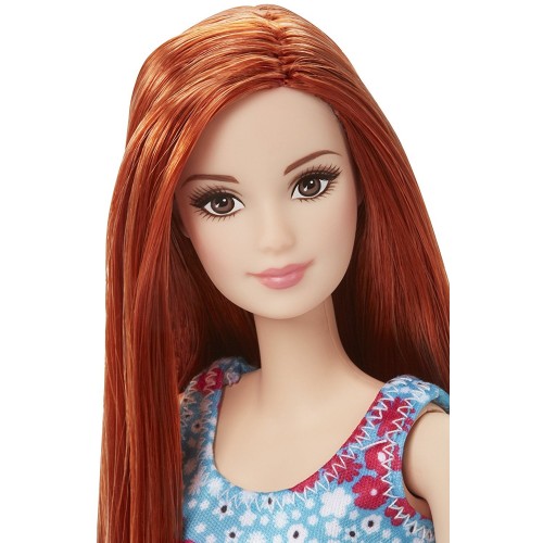 Mattel Barbie Μοντέρνα Φορέματα-Μπλε Φόρεμα, Κοκκινομάλλα Κούκλα T7439 / DVX91 887961377163