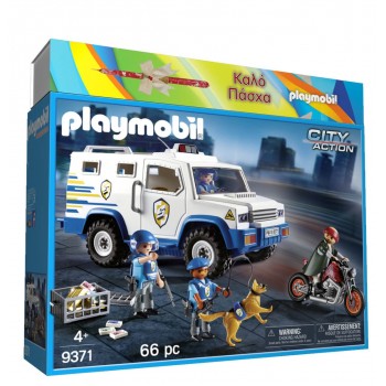Playmobil Όχημα Χρηματαποστολής(9371) & Λαμπάδα(89501070) 10577 4008789105776