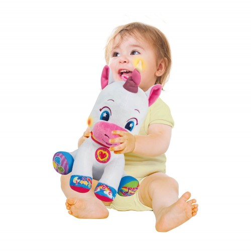 Clementoni Baby Educational Baby Toddler Interactive Plush Unicorn For 6+ Months 1000-63633 8005125636334