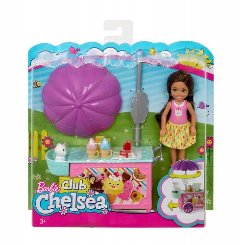 Mattel Barbie Club Chelsea Doll And Ice Cream Cart FDB32 / FDB33 887961463637