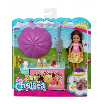 Mattel Barbie Club Chelsea Doll And Ice Cream Cart FDB32 / FDB33 887961463637