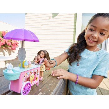 Mattel Barbie Club Chelsea Doll And Ice Cream Cart FDB32 / FDB33 887961463637