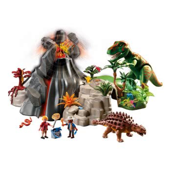 Playmobil Ηφαίστειο Με Τυραννόσαυρο Ρεξ Και Αγκυλόσαυρο. 5230 4008789052308