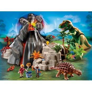 Playmobil Ηφαίστειο Με Τυραννόσαυρο Ρεξ Και Αγκυλόσαυρο. 5230 4008789052308