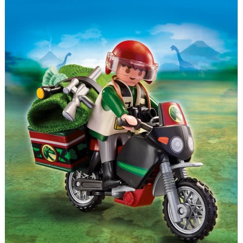 Playmobil Εξερευνητής Δεινοσαύρων Με Μοτοσικλέτα 5237 4008789052377